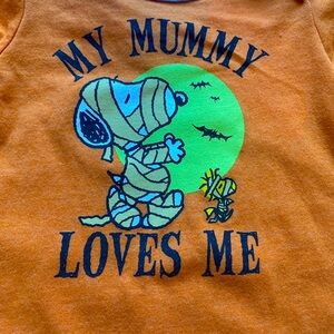Snoopy Mummy Halloween Romper- Size 0/3 Months